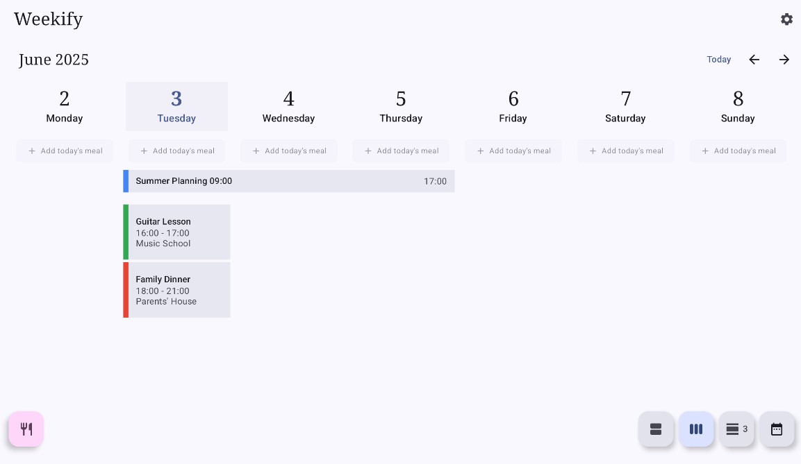 Weekify App Screenshot